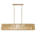 Capital Lighting - Six Light Island Pendant - Archer - Blonde Wood and Matte Brass- Union Lighting Luminaires Decor