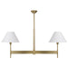 Capital Lighting - Two Light Island Pendant - Leland - Aged Brass- Union Lighting Luminaires Decor