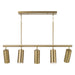 Capital Lighting - Five Light Island Pendant - Robbie - Aged Brass- Union Lighting Luminaires Decor