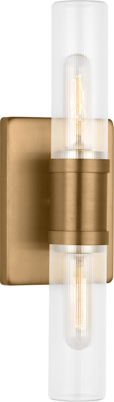 Visual Comfort Studio Canada - Two Light Vanity - Keaton - Satin Brass | Satin Brass- Union Lighting Luminaires Decor