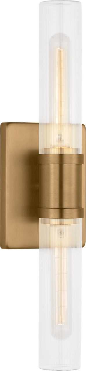 Visual Comfort Studio Canada - Two Light Vanity - Keaton - Satin Brass | Satin Brass- Union Lighting Luminaires Decor