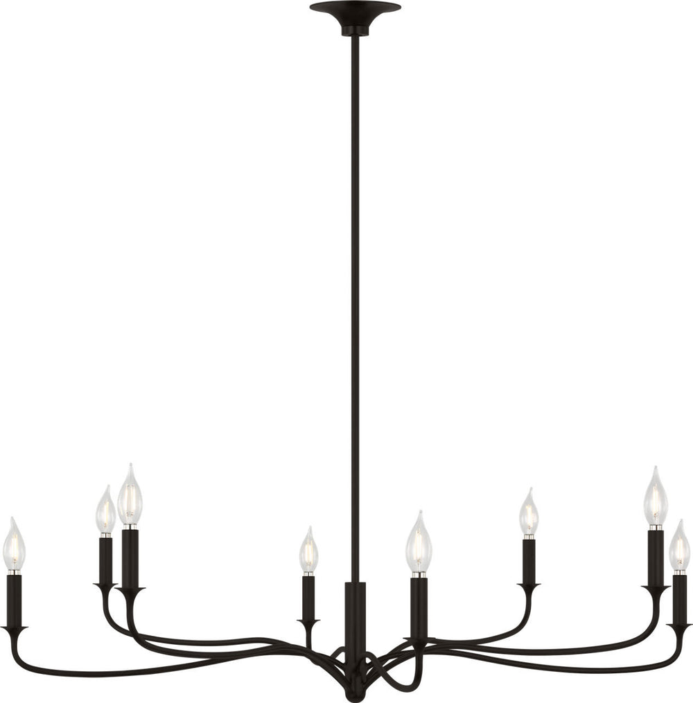 Visual Comfort Studio Canada - Eight Light Chandelier - Chatsworth - Aged Iron | Aged Iron- Union Lighting Luminaires Decor