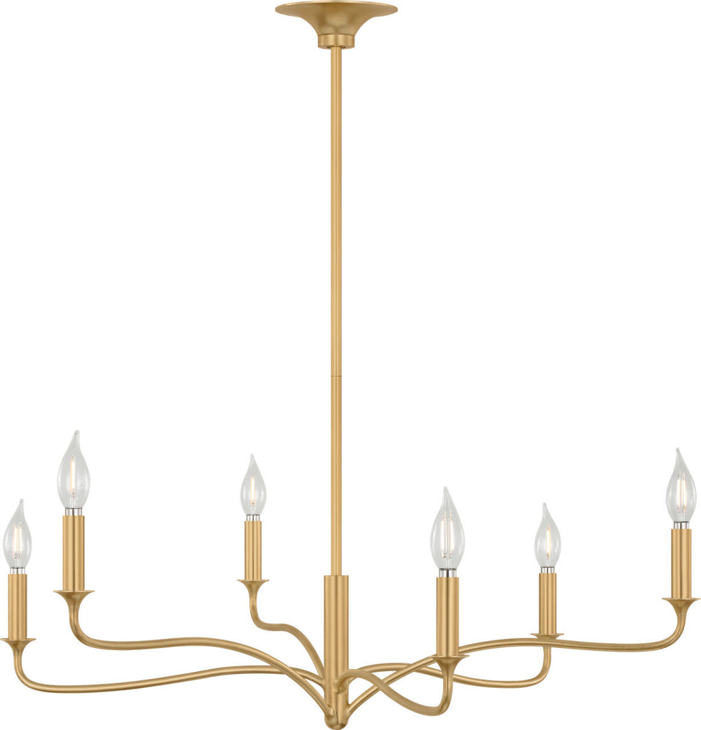 Visual Comfort Studio Canada - Six Light Chandelier - Chatsworth - Gild | Gild- Union Lighting Luminaires Decor
