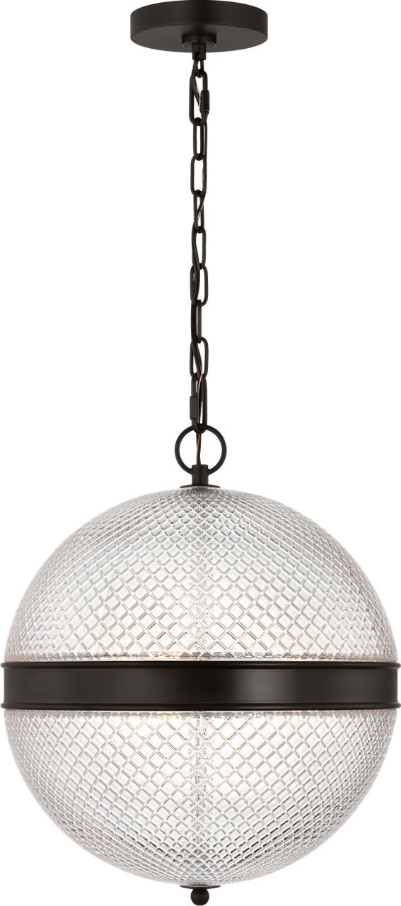 Visual Comfort Studio Canada - Three Light Pendant - Lucinda - Aged Iron | Aged Iron- Union Lighting Luminaires Decor