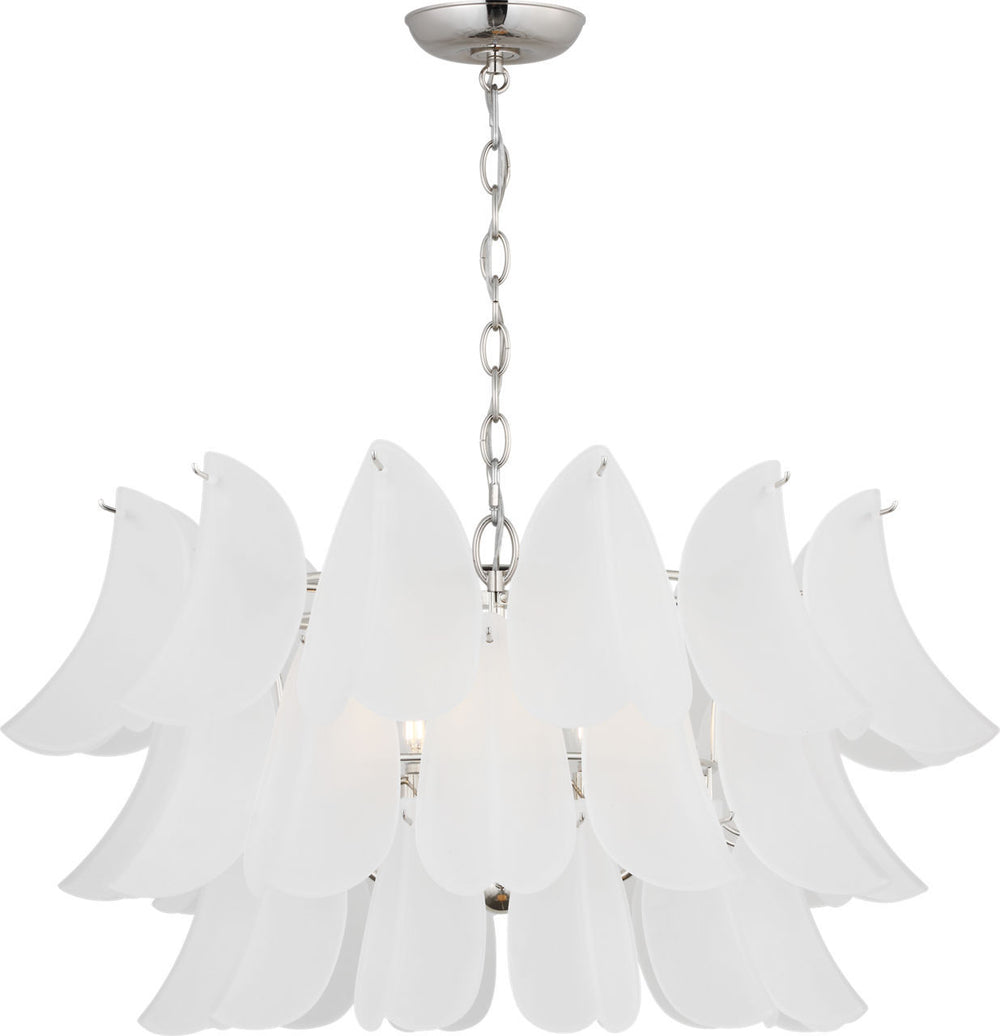 Visual Comfort Studio Canada - Five Light Chandelier - Chloe - Polished Nickel | Polished Nickel- Union Lighting Luminaires Decor