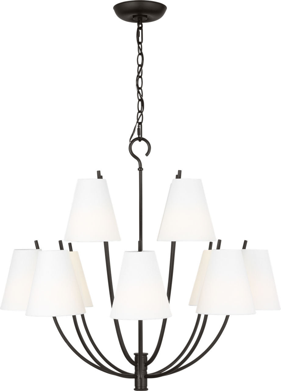 Visual Comfort Studio Canada - 12 Light Chandelier - Marina - Aged Iron | Aged Iron- Union Lighting Luminaires Decor
