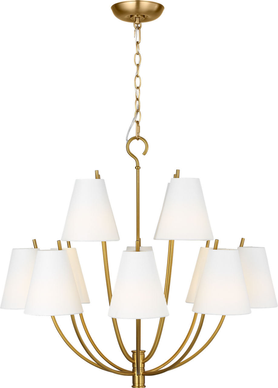 Visual Comfort Studio Canada - 12 Light Chandelier - Marina - Burnished Brass | Burnished Brass- Union Lighting Luminaires Decor