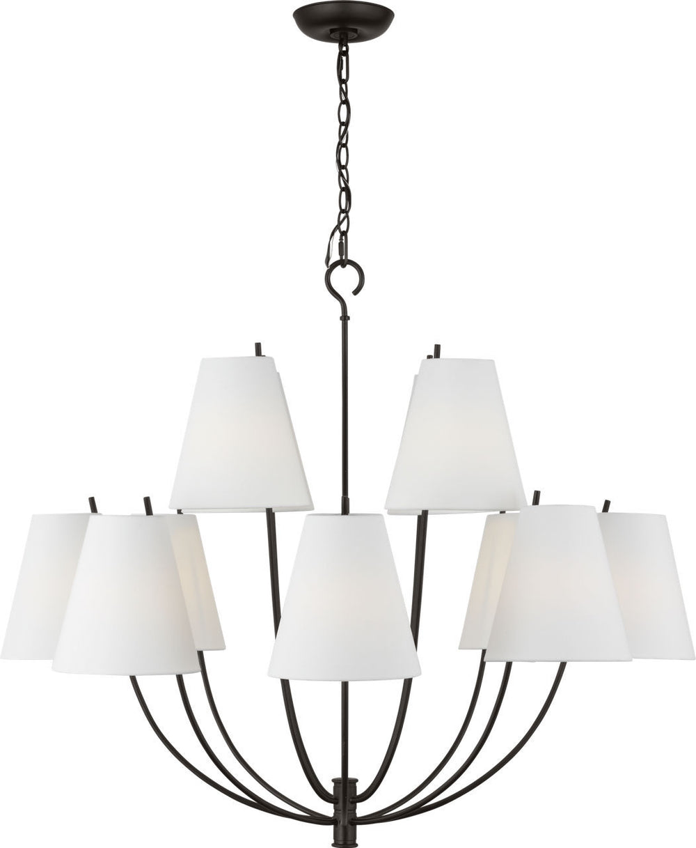 Visual Comfort Studio Canada - 12 Light Chandelier - Marina - Aged Iron | Aged Iron- Union Lighting Luminaires Decor