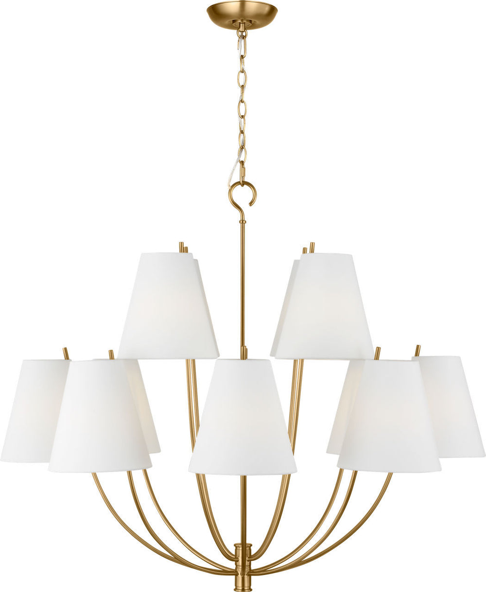 Visual Comfort Studio Canada - 12 Light Chandelier - Marina - Burnished Brass | Burnished Brass- Union Lighting Luminaires Decor