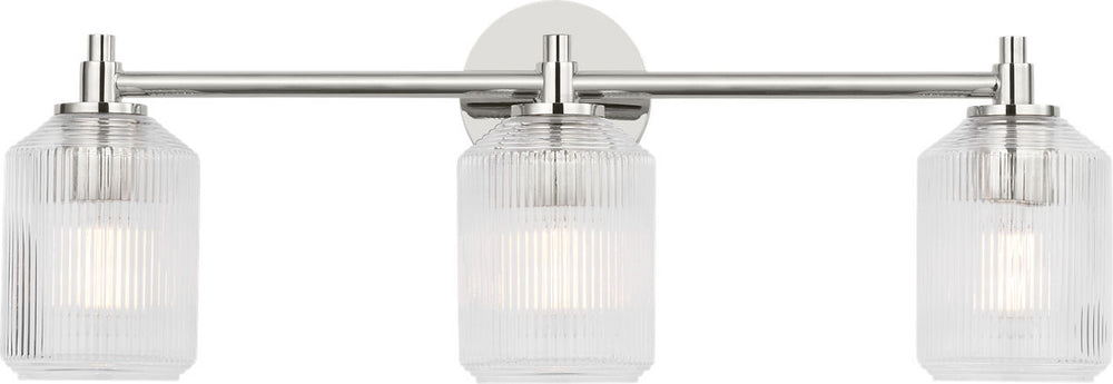 Visual Comfort Studio Canada - Three Light Bath - Barstow - Polished Nickel | Polished Nickel- Union Lighting Luminaires Decor