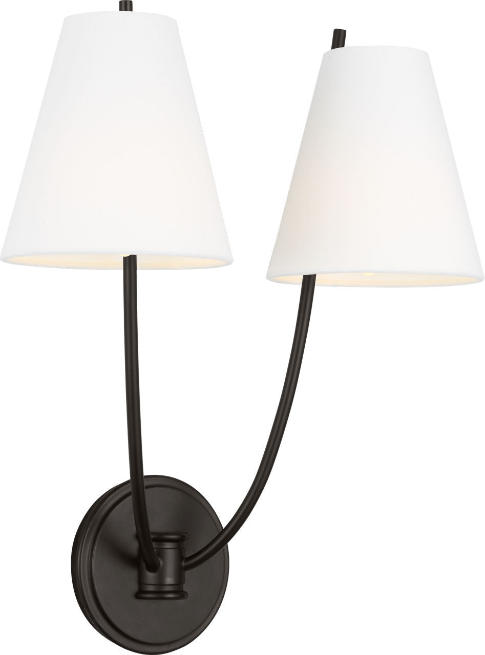Visual Comfort Studio Canada - Two Light Wall Sconce - Marina - Aged Iron | Aged Iron- Union Lighting Luminaires Decor