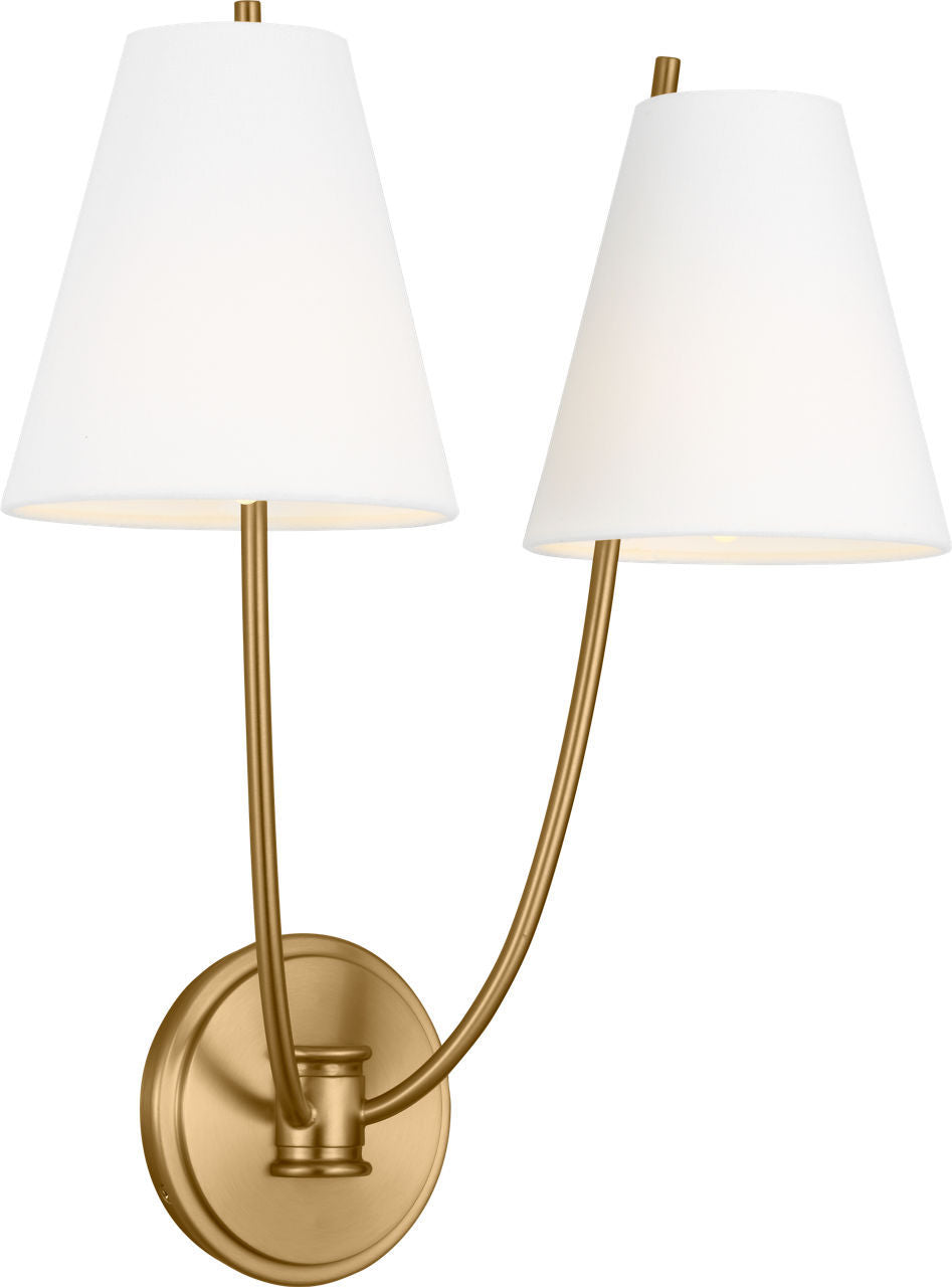 Visual Comfort Studio Canada - Two Light Wall Sconce - Marina - Burnished Brass | Burnished Brass- Union Lighting Luminaires Decor