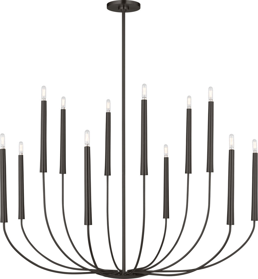 Visual Comfort Studio Canada - 12 Light Chandelier - Lois - Aged Iron | Aged Iron- Union Lighting Luminaires Decor