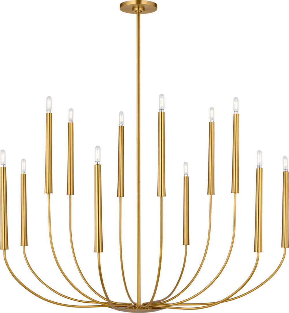 Visual Comfort Studio Canada - 12 Light Chandelier - Lois - Burnished Brass | Burnished Brass- Union Lighting Luminaires Decor