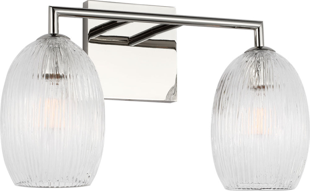 Visual Comfort Studio Canada - Two Light Bath - Serafina - Polished Nickel | Polished Nickel- Union Lighting Luminaires Decor