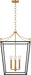 Visual Comfort Studio Canada - Four Light Lantern - Carlyle - Midnight Black | Burnished Brass- Union Lighting Luminaires Decor