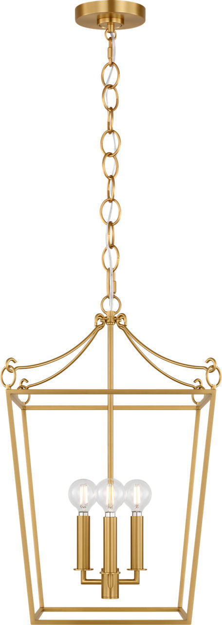 Visual Comfort Studio Canada - Three Light Lantern - Carlyle - Burnished Brass | Burnished Brass- Union Lighting Luminaires Decor