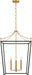 Visual Comfort Studio Canada - Four Light Lantern - Carlyle - Midnight Black | Burnished Brass- Union Lighting Luminaires Decor
