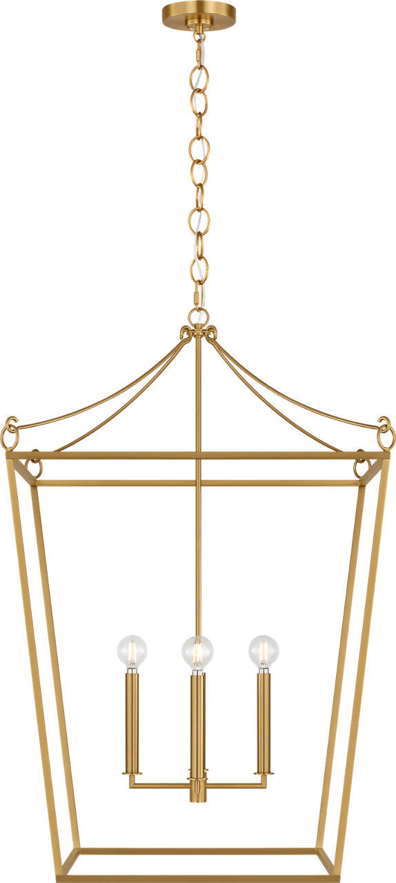 Visual Comfort Studio Canada - Four Light Lantern - Carlyle - Burnished Brass | Burnished Brass- Union Lighting Luminaires Decor