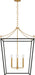 Visual Comfort Studio Canada - Four Light Lantern - Carlyle - Midnight Black | Burnished Brass- Union Lighting Luminaires Decor