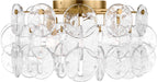 Visual Comfort Studio Canada - Three Light Flush Mount - Candace - Burnished Brass | Burnished Brass- Union Lighting Luminaires Decor