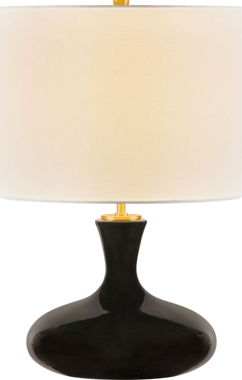 Visual Comfort Studio Canada - One Light Table Lamp - Amber - Black Ceramic | Black Ceramic- Union Lighting Luminaires Decor