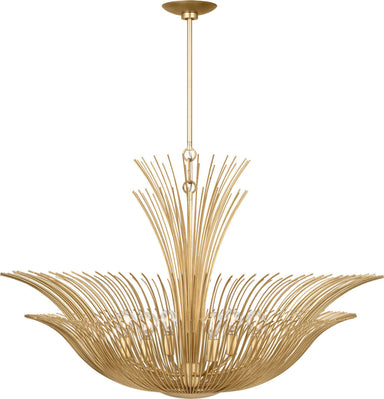 Visual Comfort Studio Canada - Six Light Chandelier - Dorelle - Gild/Gild- Union Lighting Luminaires Decor