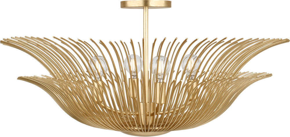 Visual Comfort Studio Canada - Four Light Flush Mount - Dorelle - Gild | Gild- Union Lighting Luminaires Decor