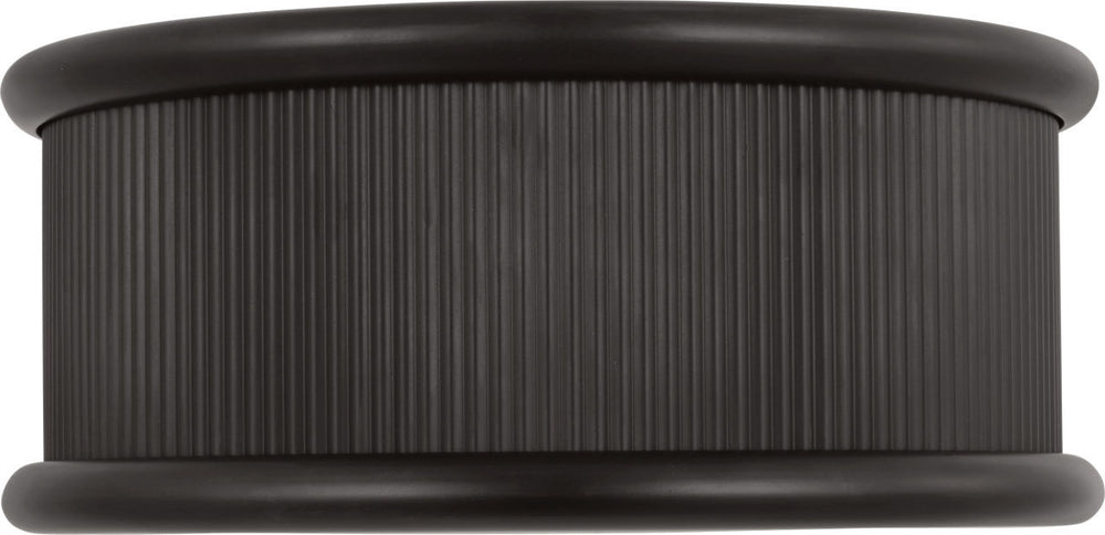 Visual Comfort Studio Canada - Three Light Flush Mount - Ritz - Aged Iron | Aged Iron- Union Lighting Luminaires Decor