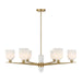 Savoy House - Six Light Chandelier - Collier - Warm Brass- Union Lighting Luminaires Decor