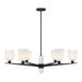 Savoy House - Six Light Chandelier - Collier - Matte Black- Union Lighting Luminaires Decor