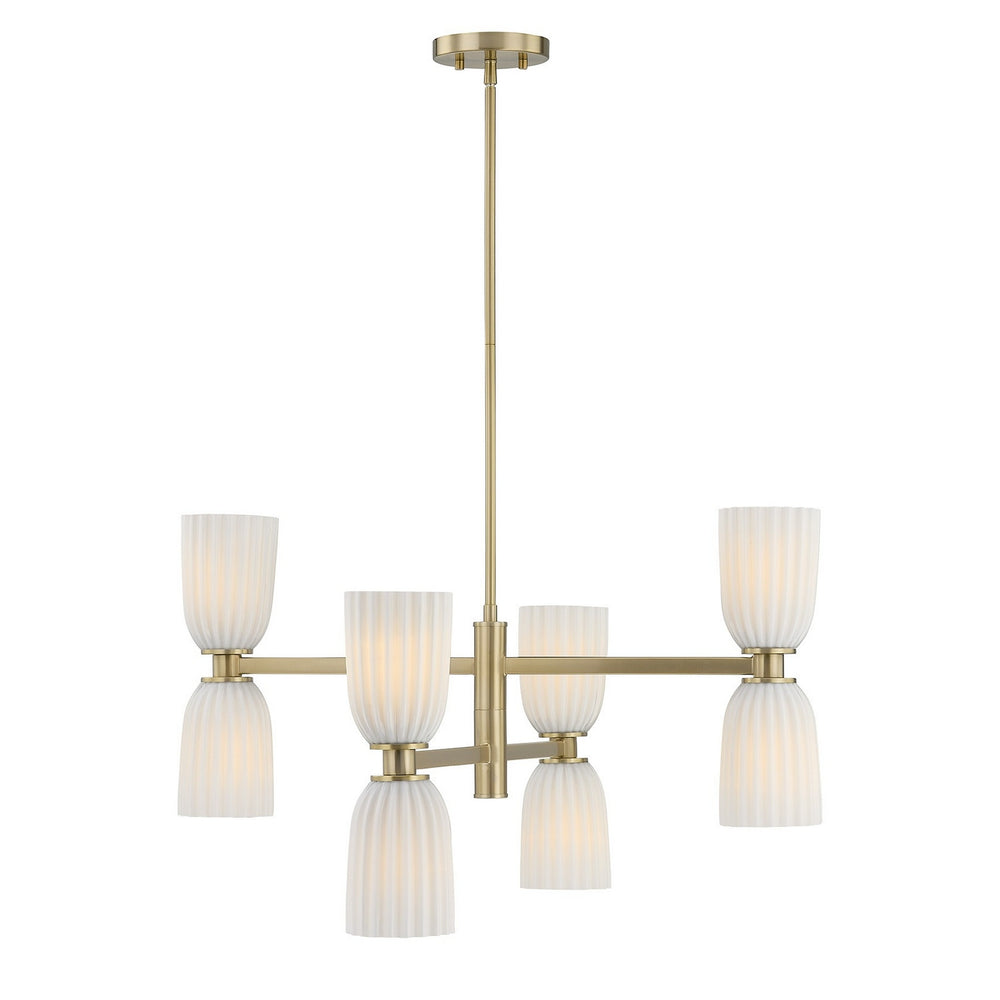 Savoy House - Eight Light Chandelier - Baldwin - Noble Brass- Union Lighting Luminaires Decor