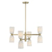 Savoy House - Eight Light Chandelier - Baldwin - Noble Brass- Union Lighting Luminaires Decor