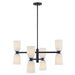 Savoy House - Eight Light Chandelier - Baldwin - Matte Black- Union Lighting Luminaires Decor