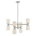 Savoy House - Eight Light Chandelier - Baldwin - Satin Nickel- Union Lighting Luminaires Decor