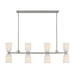 Savoy House - Eight Light Linear Chandelier - Baldwin - Satin Nickel- Union Lighting Luminaires Decor