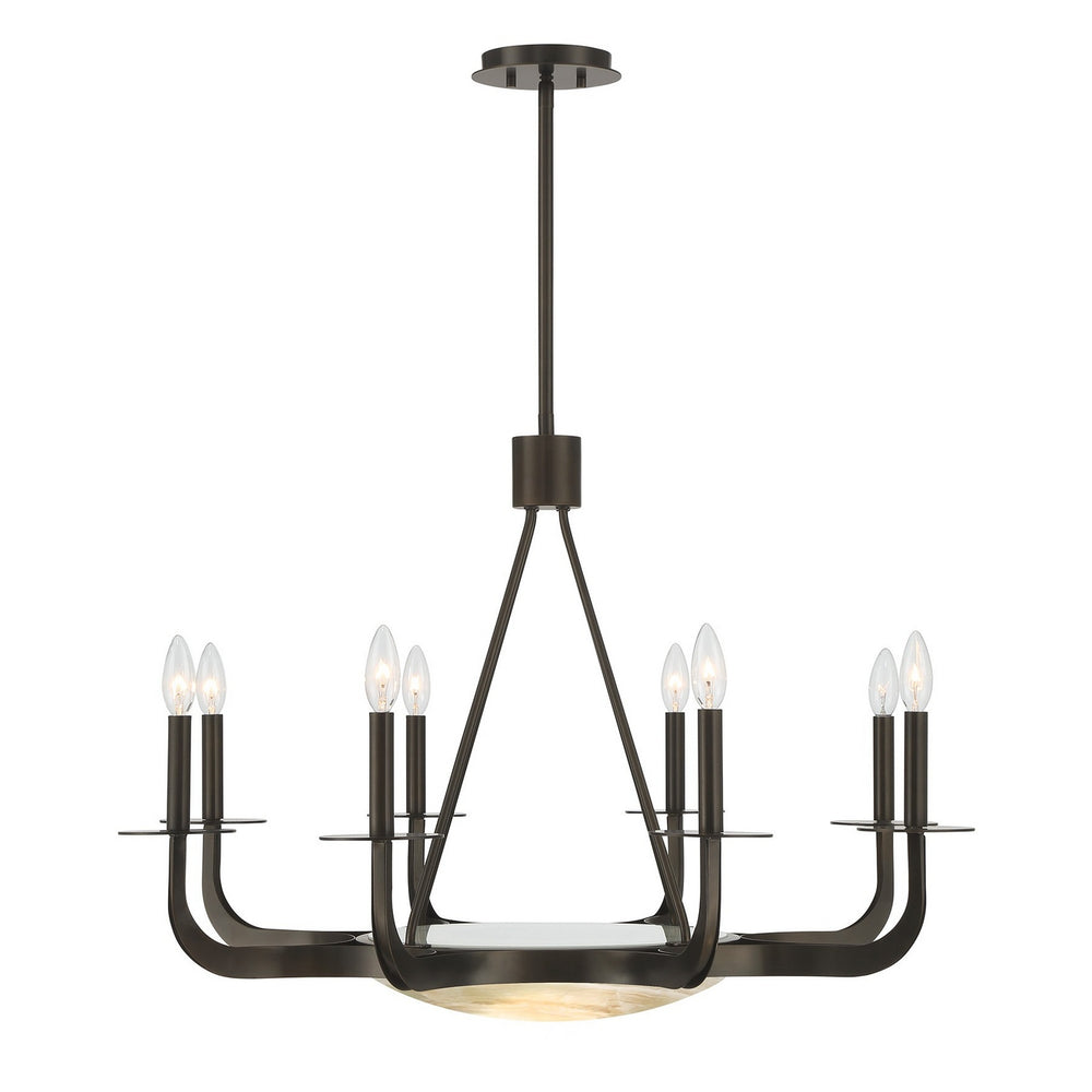 Savoy House - Nine Light Chandelier - Salford - Mediterranean Bronze- Union Lighting Luminaires Decor