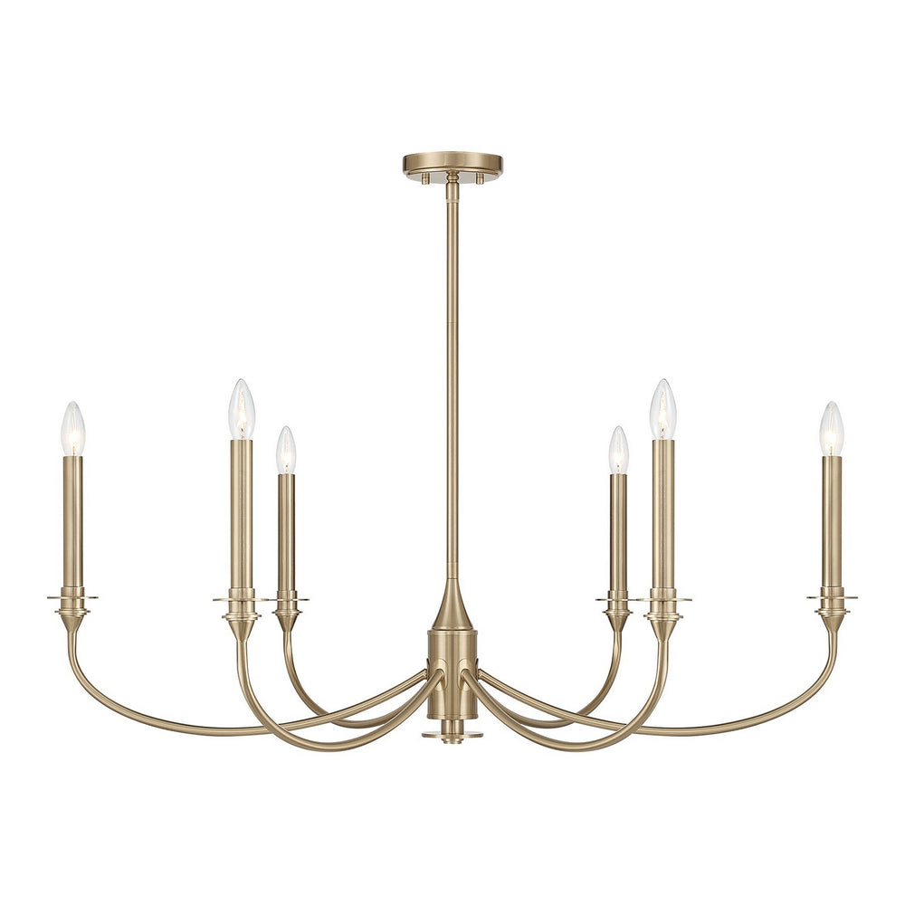 Savoy House - Six Light Chandelier - Coventry - Noble Brass- Union Lighting Luminaires Decor