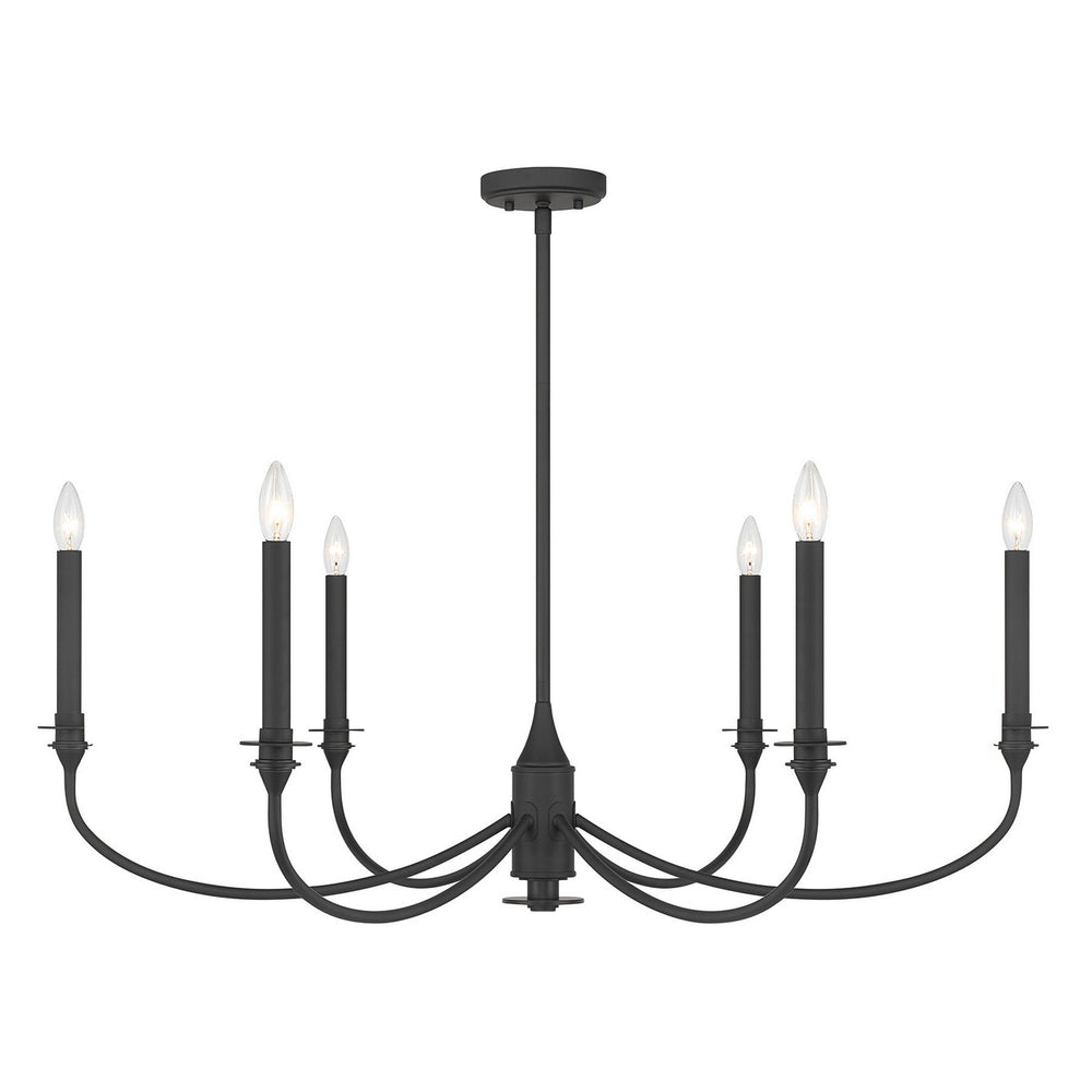 Savoy House - Six Light Chandelier - Coventry - Matte Black- Union Lighting Luminaires Decor