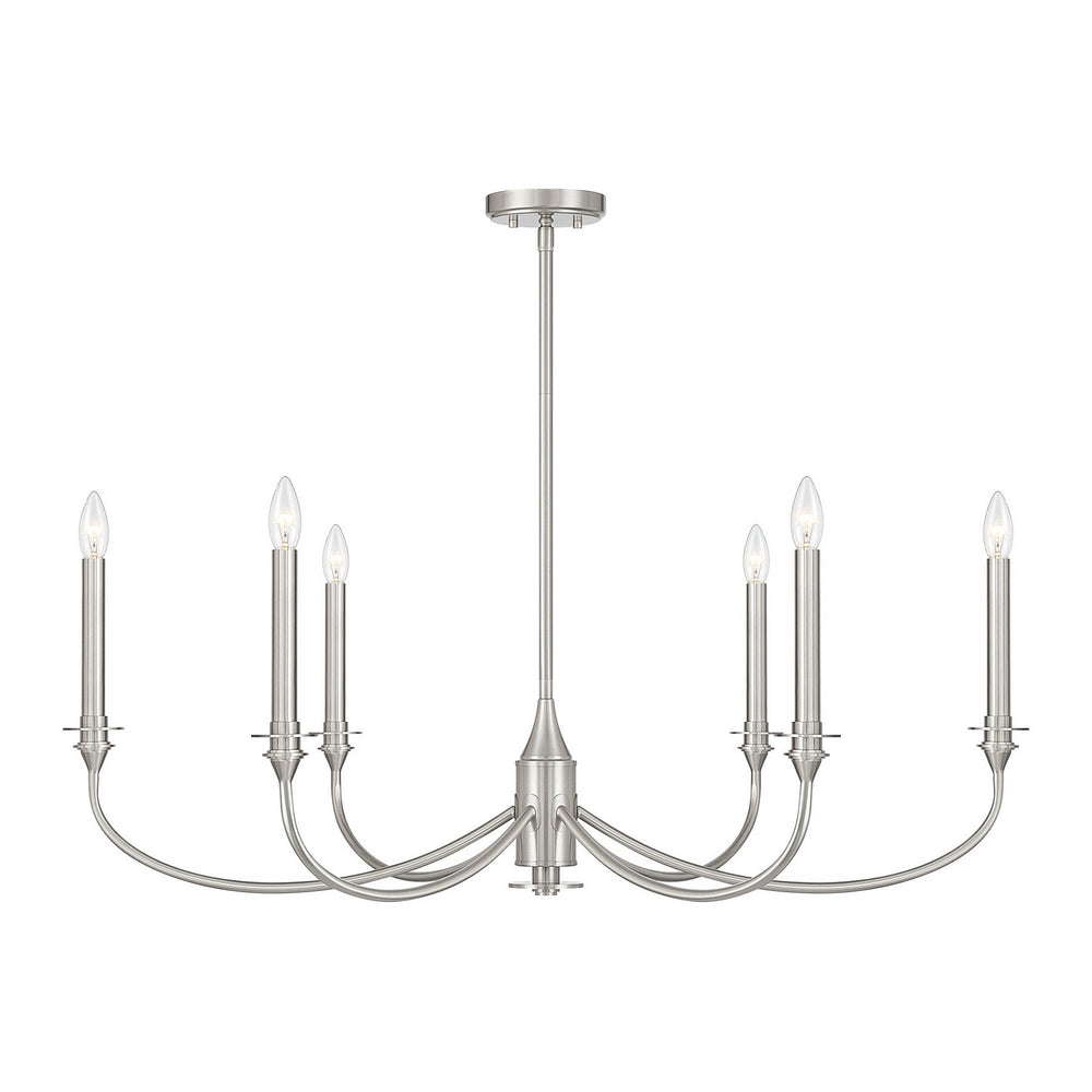 Savoy House - Six Light Chandelier - Coventry - Satin Nickel- Union Lighting Luminaires Decor