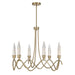 Savoy House - LED Chandelier - Sofia - Noble Brass- Union Lighting Luminaires Decor