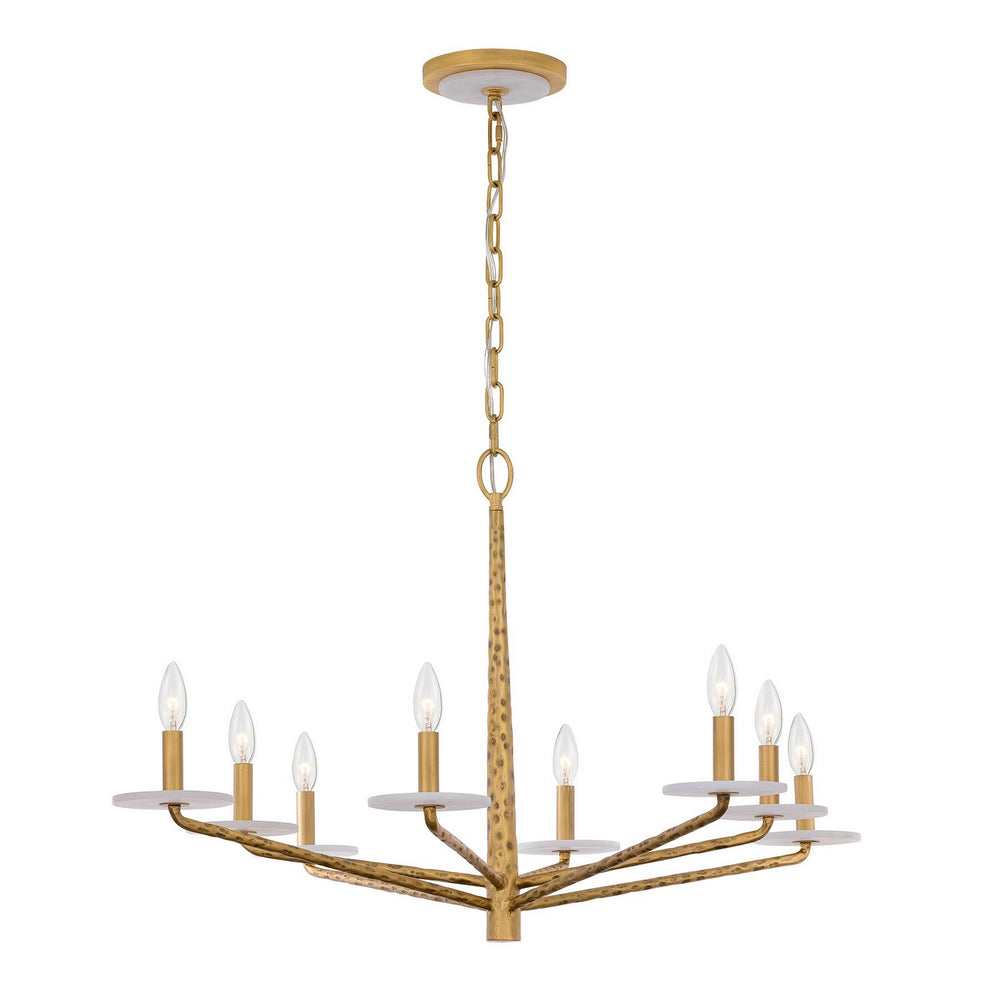 Savoy House - Eight Light Chandelier - Judi - Distressed Gold- Union Lighting Luminaires Decor