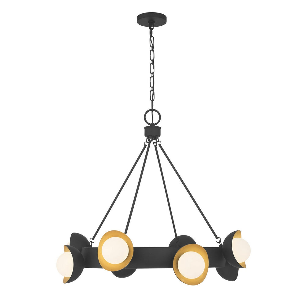 Savoy House - LED Chandelier - Pierson - Black Cashmere/True Gold- Union Lighting Luminaires Decor