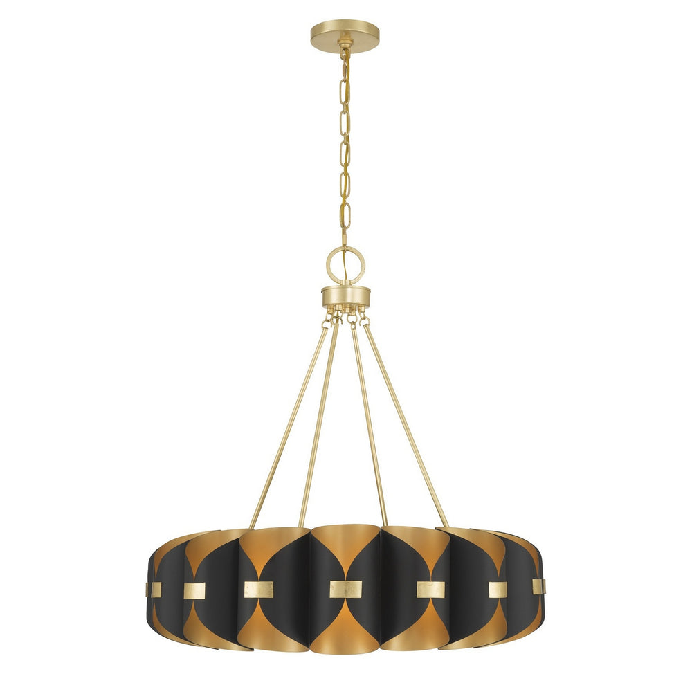 Savoy House - LED Chandelier - Pelham - Black Cashmere/True Gold- Union Lighting Luminaires Decor