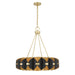 Savoy House - LED Chandelier - Pelham - Black Cashmere/True Gold- Union Lighting Luminaires Decor