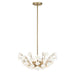 Savoy House - Four Light Chandelier - Flores - Noble Brass- Union Lighting Luminaires Decor