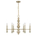 Savoy House - Six Light Chandelier - Crescent - Noble Brass- Union Lighting Luminaires Decor