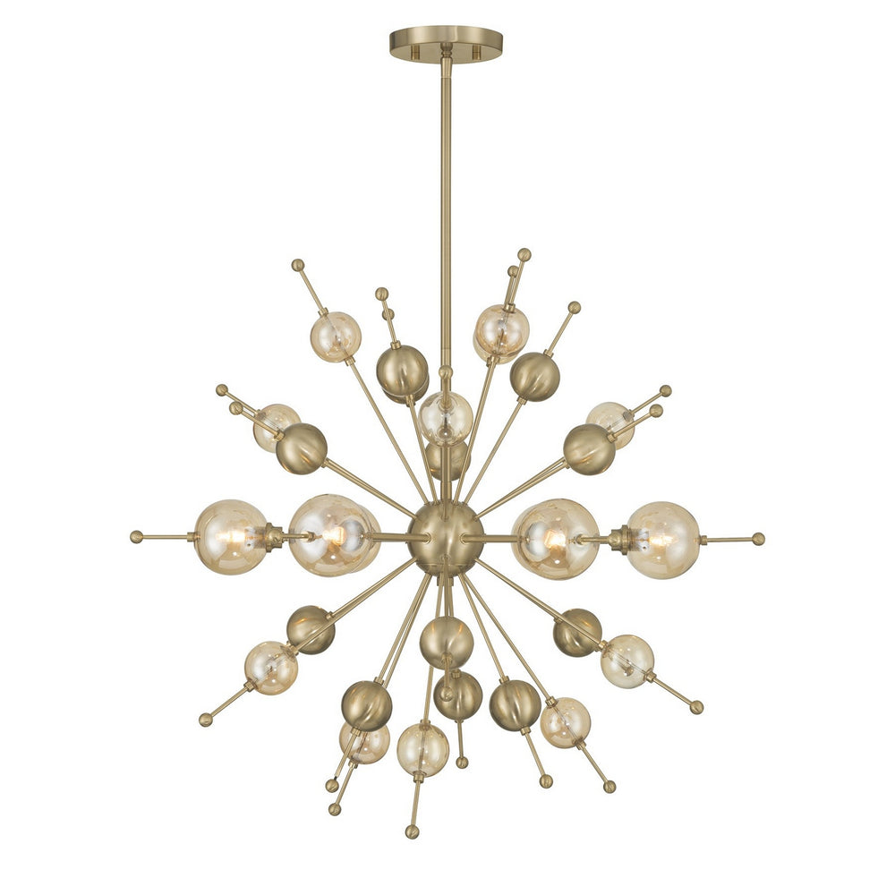 Savoy House - Six Light Chandelier - Crescent - Noble Brass- Union Lighting Luminaires Decor