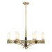 Savoy House - Six Light Chandelier - Farrell - Warm Brass- Union Lighting Luminaires Decor