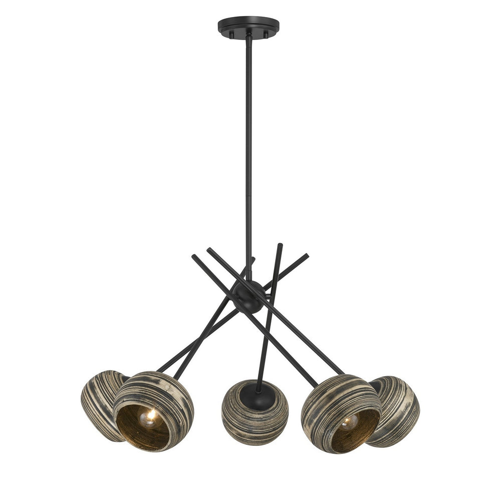 Savoy House - Five Light Chandelier - Jasper - Matte Black- Union Lighting Luminaires Decor